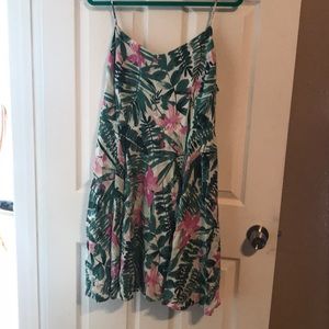 Old Navy Palm print fit and flare sundress